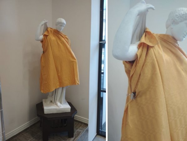 РПЦ заставило голые статуи одеться