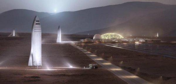 Илон Маск показал на снимках будущую марсианскую базу
