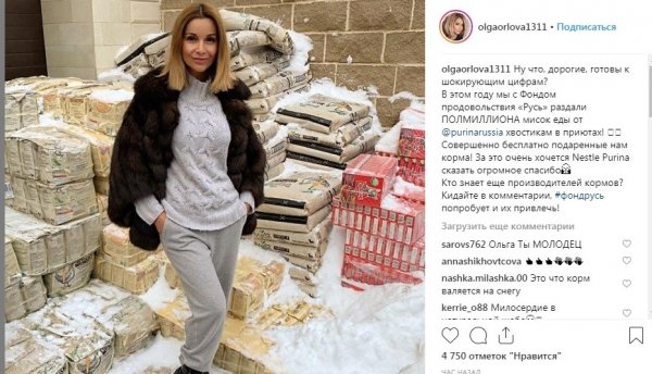 Ольга Орлова раздала полмиллиона мисок еды животным в приюте